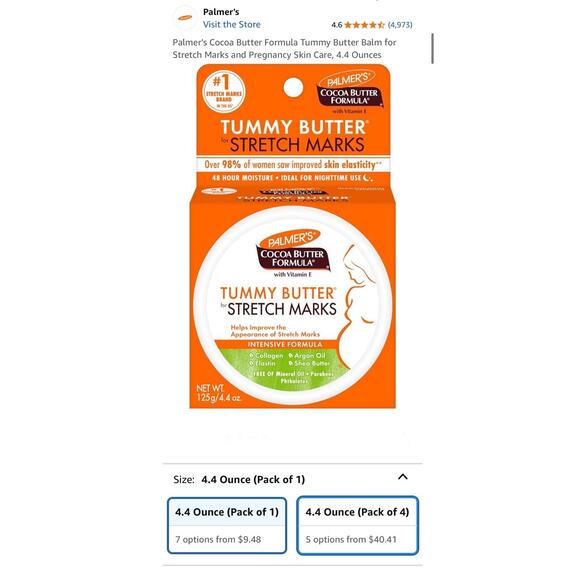 3 New Pack BUNDLE Palmer Cocoa Butter Formula Vit E Tummy Butter Stretch Marks - Picture 3 of 5